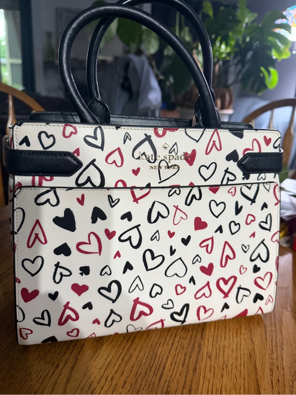 Kate Spade Scribble Hearts Staci Satchel